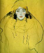 Gustav Klimt, en face - portratt av kvinna,